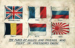 Las banderas de los aliados y amigos que luchan por la libertad